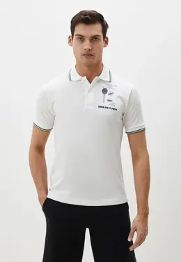 Lacoste: Белое поло 