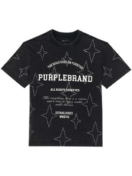 Purple Brand: Футболка со стразами 