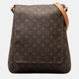 Louis Vuitton: Коричневая сумка  Musette