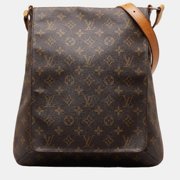 Louis Vuitton: Коричневая сумка  Musette