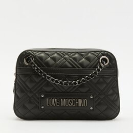 Love Moschino: Чёрная спортивная сумка 