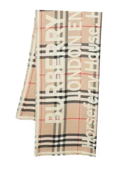 Burberry: Шарф  Vintage Check с принтом