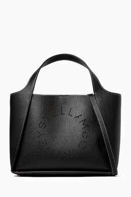 Stella McCartney: Чёрная сумка через плечо Stella Logo