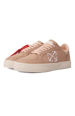 Off-White: Бежевые кеды  Vulcanized