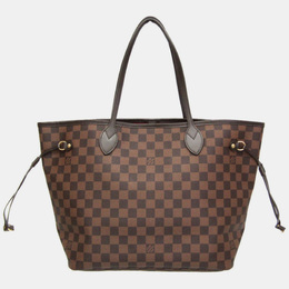 Louis Vuitton: Коричневая сумка-шоппер  Neverfull