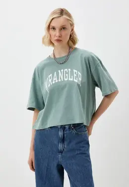 Wrangler: Зелёная футболка 