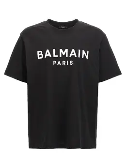 Balmain: Футболка с принтом 