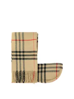 Burberry: Бежевый шарф 