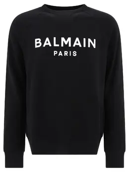 Balmain: Хлопковый свитшот Paris