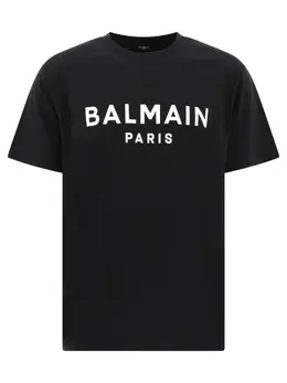 Balmain: Хлопковая футболка  Paris