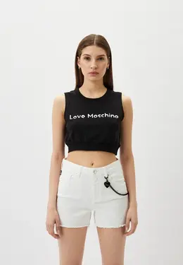 Love Moschino: Чёрная майка 