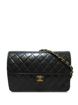 CHANEL Pre-Owned: Чёрная сумка через плечо 