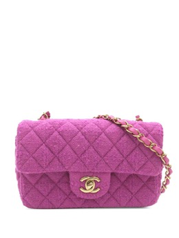 CHANEL Pre-Owned: Фиолетовая сумка через плечо 