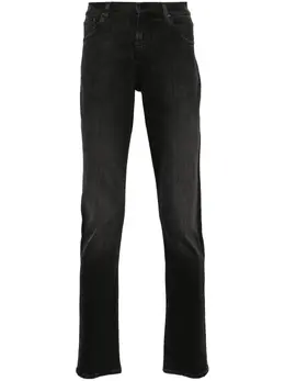 7 For All Mankind: Чёрные джинсы  Slimmy