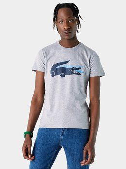 Lacoste: Серая футболка 