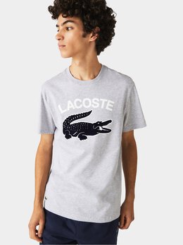 Lacoste: Серая футболка 