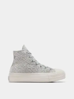 CONVERSE: Серые кеды  Chuck Taylor All Star Lift