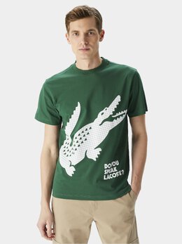 Lacoste: Зелёная футболка 