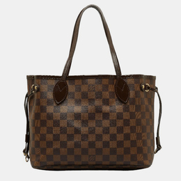 Louis Vuitton: Коричневая сумка-шоппер  Neverfull