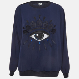 Kenzo: Синий свитер Eye