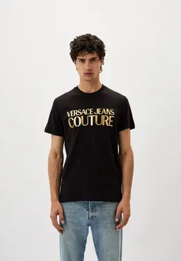 Versace Jeans Couture: Чёрная футболка