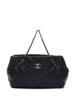 CHANEL Pre-Owned: Чёрная сумка-шоппер 