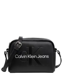 Calvin Klein Jeans: Чёрная сумка через плечо 