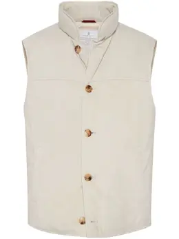 Brunello Cucinelli: Кожаный жилет 