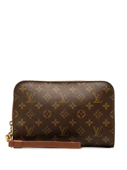 Louis Vuitton Pre-Owned: Коричневый клатч 