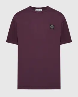 Stone Island: Фиолетовая футболка 