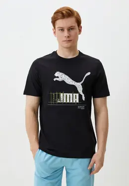 PUMA: Чёрная футболка 