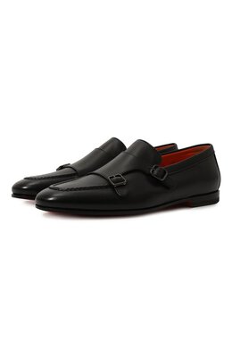 Santoni: Чёрные туфли  Carlos