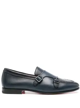 Santoni: Голубые туфли 