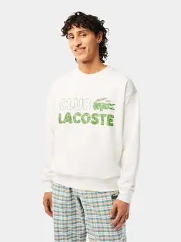 Lacoste: Белый свитшот 