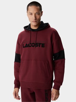 Lacoste: Бордовая толстовка 