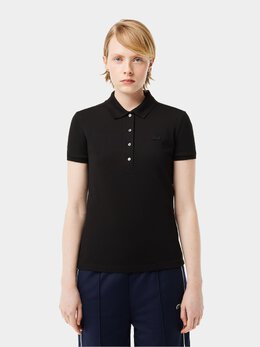 Lacoste: Чёрное поло 