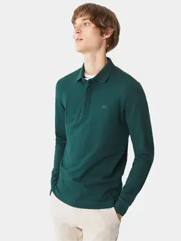 Lacoste: Зелёное поло 