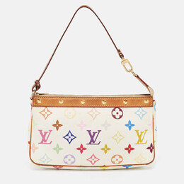 Louis Vuitton: Белая сумка  Pochette Accessoires