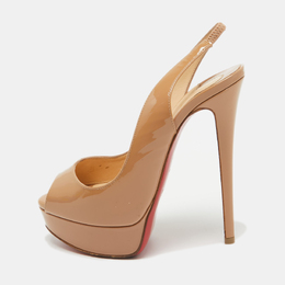 Christian Louboutin: Бежевые туфли 