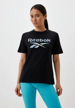 Reebok: Чёрная футболка 