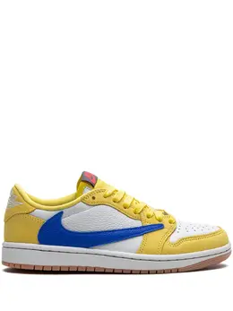 Jordan: Жёлтые кроссовки  Air Jordan 1 Travis Scott