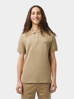 Lacoste: Бежевое поло