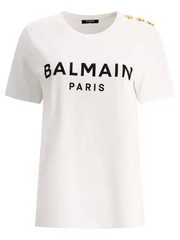 Balmain: Футболка на пуговицах 