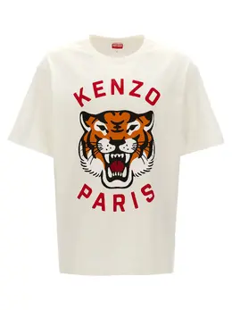 Kenzo: Хлопковая футболка  Tiger