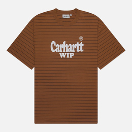 Carhartt WIP: Коричневая футболка 