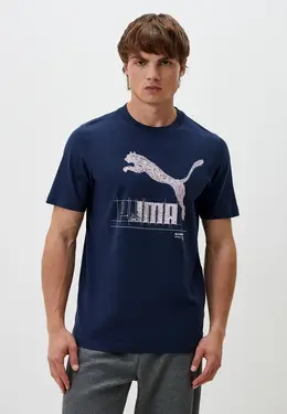 PUMA: Синяя футболка 