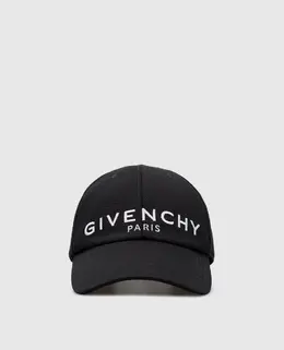 Givenchy: Чёрная кепка  Paris