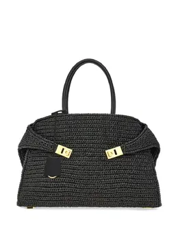Ferragamo: Чёрная сумка-шоппер 