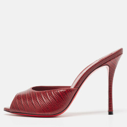 Christian Louboutin: Бордовые сандалии 