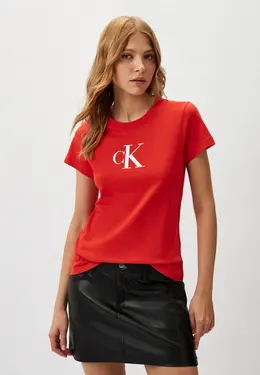 Calvin Klein Jeans: Красная футболка 